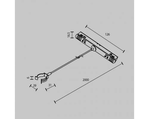 Подвес для трека Maytoni Accessories for tracks Exility TRA101SWT-2B