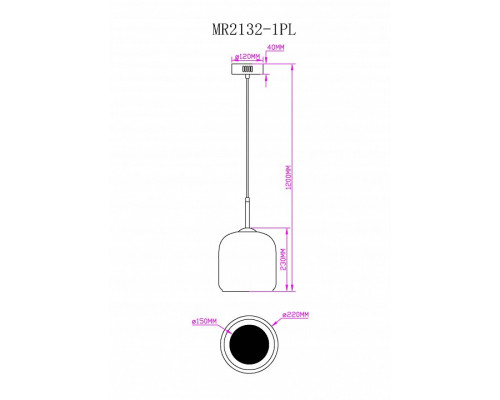 Подвесной светильник MyFar Charlie MR2132-1PL